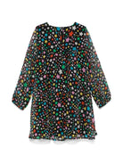 Abito per bambina Stella McCartney Kids nero con stampa stelle all over TV1C40 Z2069 930MC STELLA McCARTNEY KIDS 
