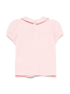 T-shirt con stampa Teddy Bear per neonata Moschino Kids rosa con colletto Peter Pan MDM03HLBA10 50209 MOSCHINO KIDS 