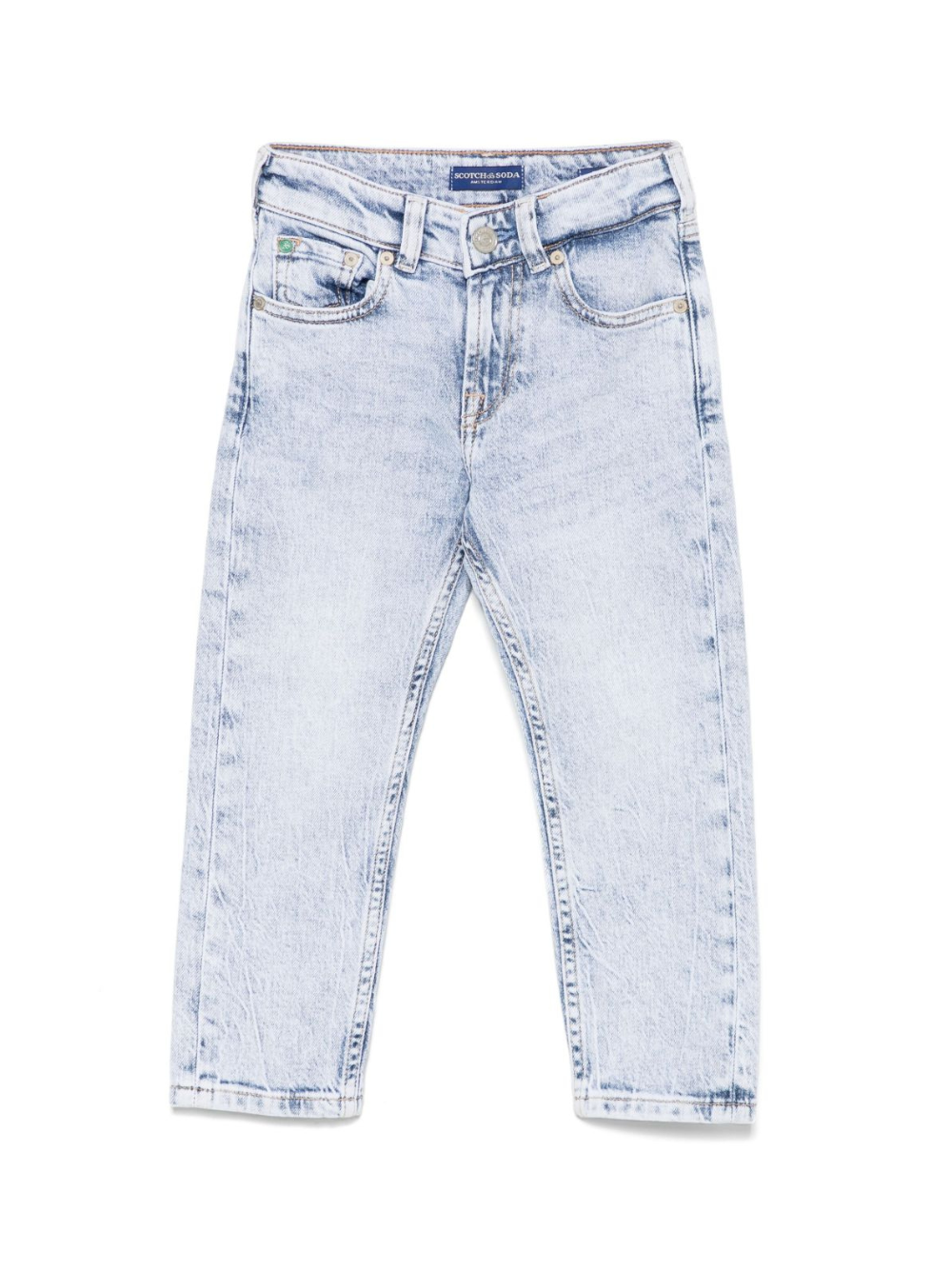 Jeans per bambina Scotch & Soda Kids in denim con applicazione logo 180295 420 SCOTCH&SODA 