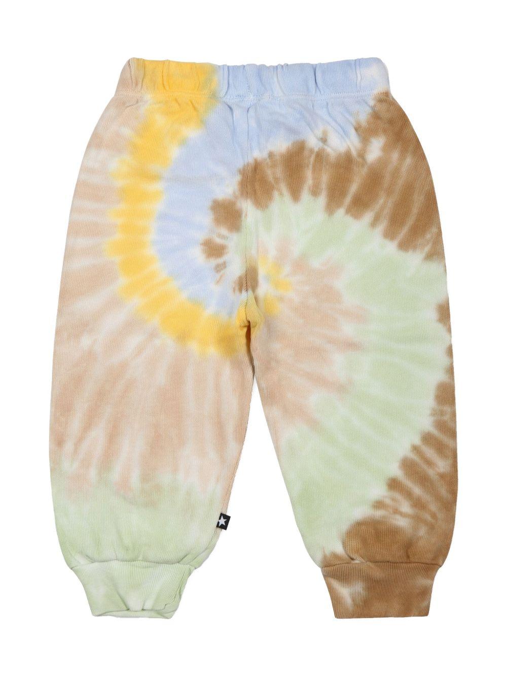 Pantaloni sportivi con fantasia tie-dye per neonato Molo multicolor con mini targhetta logo 6S25I209 9309 MOLO 
