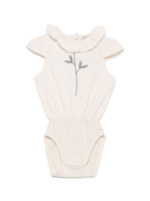 Body per neonata Donsje Madie beige con motivo con ricamo 3036900 00003 DONSJE 