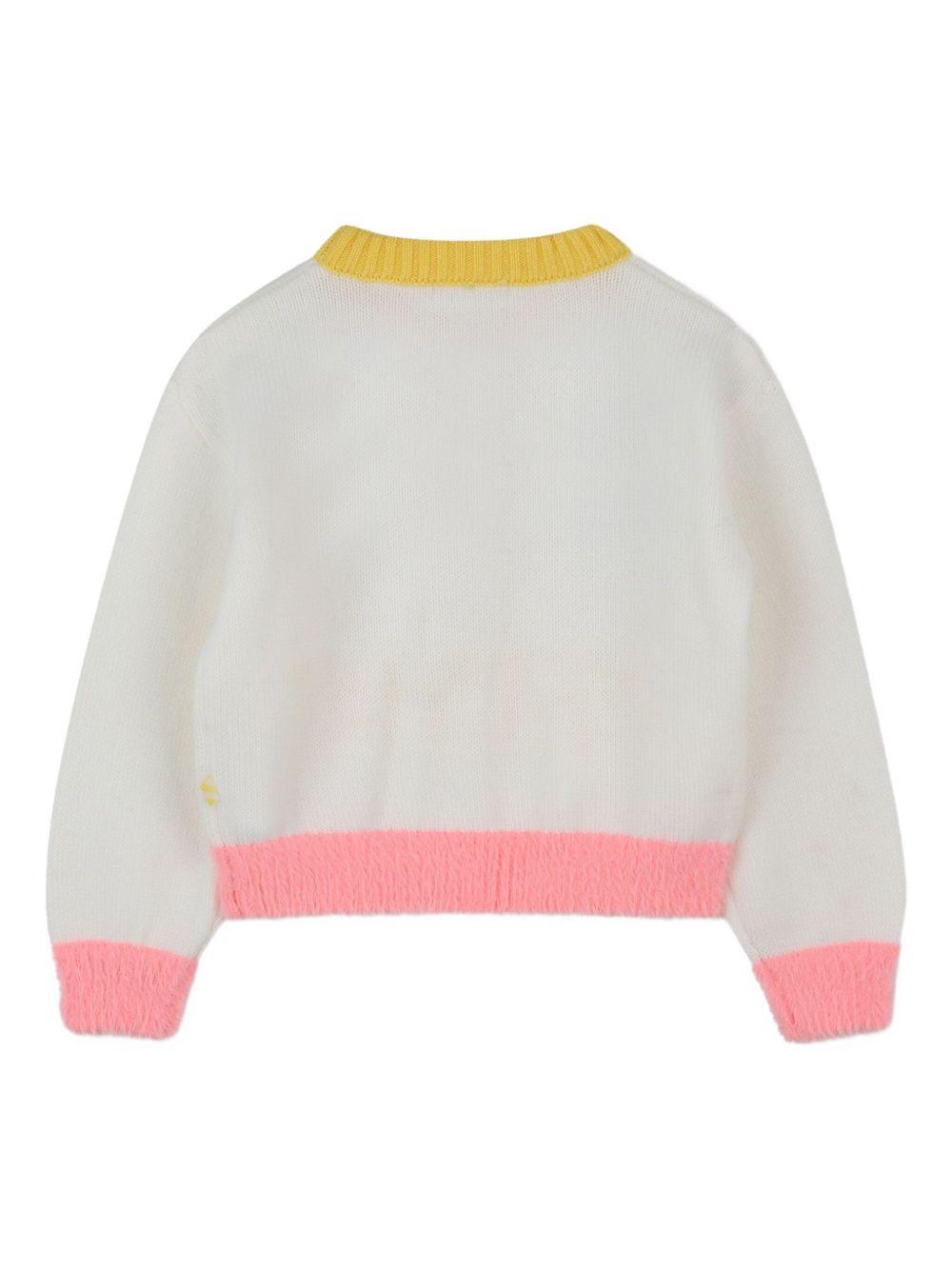 Maglione per bambina Billieblush bianco con grafica "Serial Lover Wanted" U21386 121 BILLIEBLUSH 