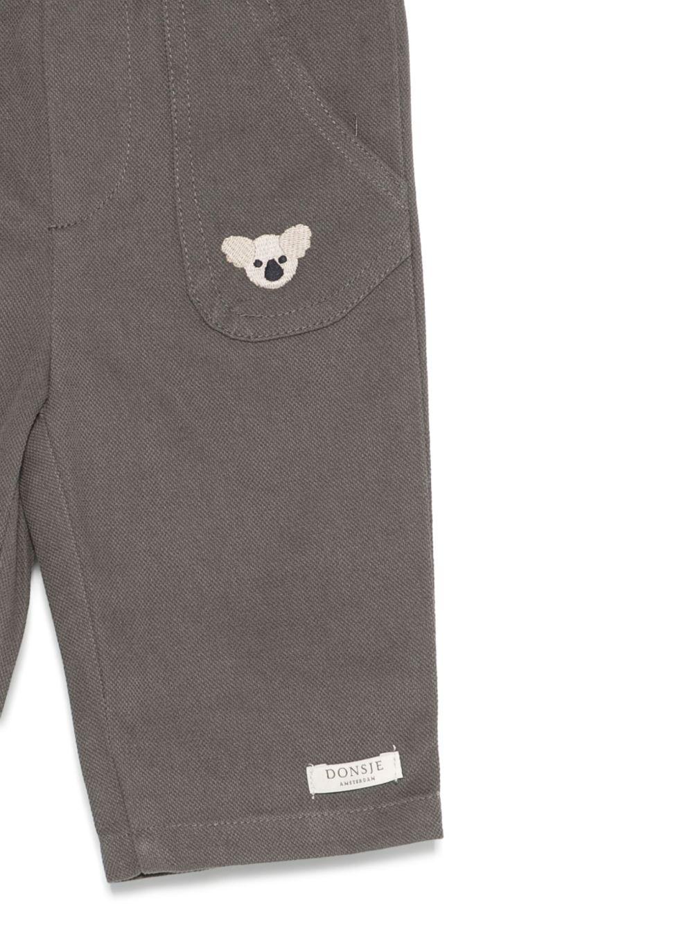Pantaloni per neonato Donsje Kassim grigio con motivo con ricamo 4096302NB 00025 DONSJE 