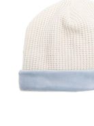 Berretto per neonata La Stupenderia bianco con decorazione azzurra 1TBCP10 M20L24 LA STUPENDERIA 