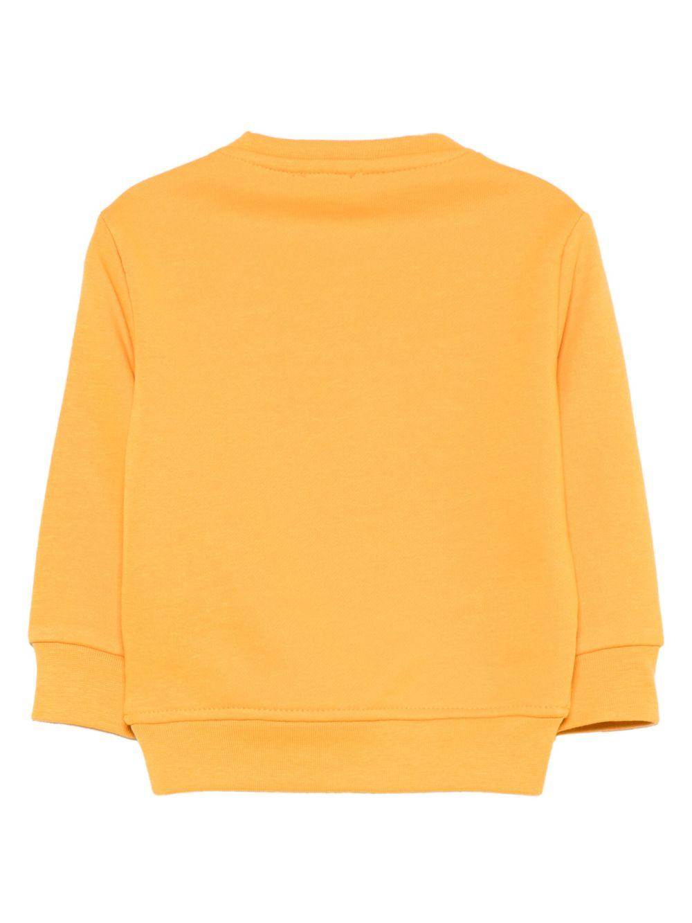 Felpa per neonato TRUSSARDI JUNIOR arancione con stampa logo TIP25028FE MANDARIN TRUSSARDI JUNIOR 