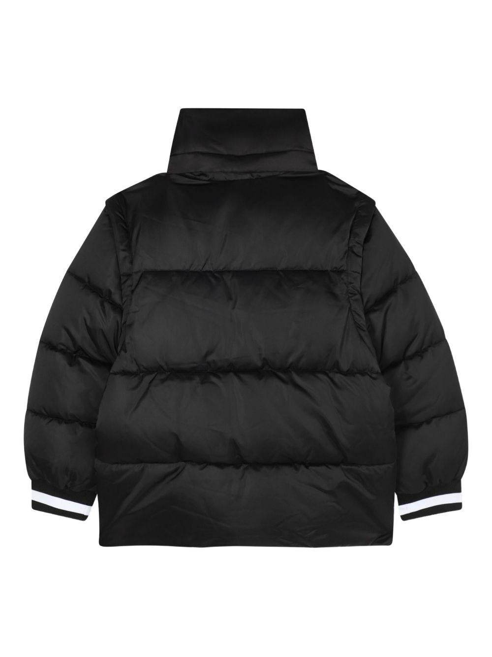 Giubbino per bambino DKNY Kids nero con maniche rimovibili D62445 09B DKNY 