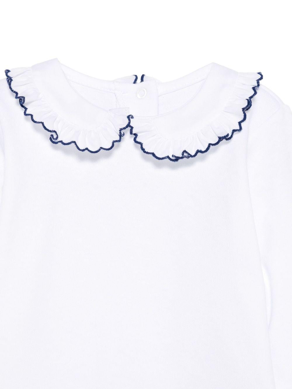 Tutina per neonata Mariella Ferrari bianco con rifiniture blu CMY23ML 093B MARIELLA FERRARI 