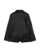 Blazer per bambina John Richmond Junior nero con logo di strass RGP25206GC BLACK JOHN RICHMOND JUNIOR 