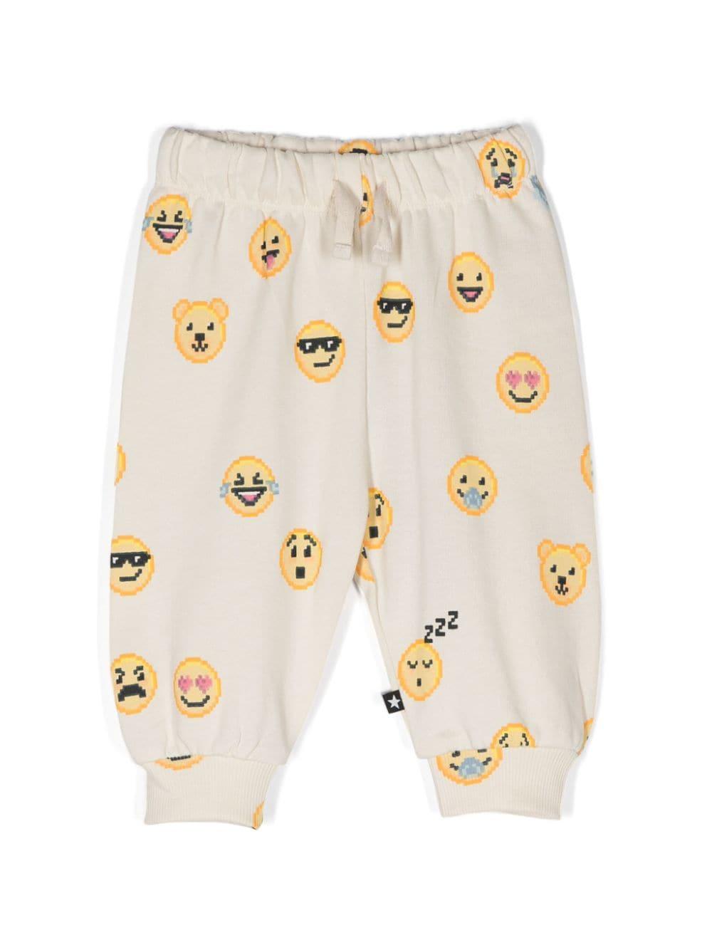 Pantaloni sportivi per neonati Molo Simeon beige con stampa grafica 6W24I203 9164 MOLO 