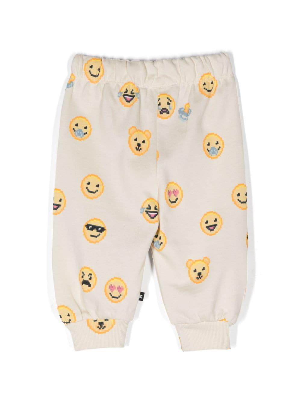 Pantaloni sportivi per neonati Molo Simeon beige con stampa grafica 6W24I203 9164 MOLO 