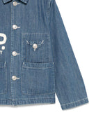 Giacca per bambina C.P. Company Kids in denim con stampa CUA003L0E31 81161 C.P.COMPANY KIDS 