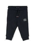Pantaloni da tuta con stampa logo per neonato Tommy Hilfiger blu con caviglie a coste KB0KB09065NB DW5 TOMMY HILFIGER JUNIOR 