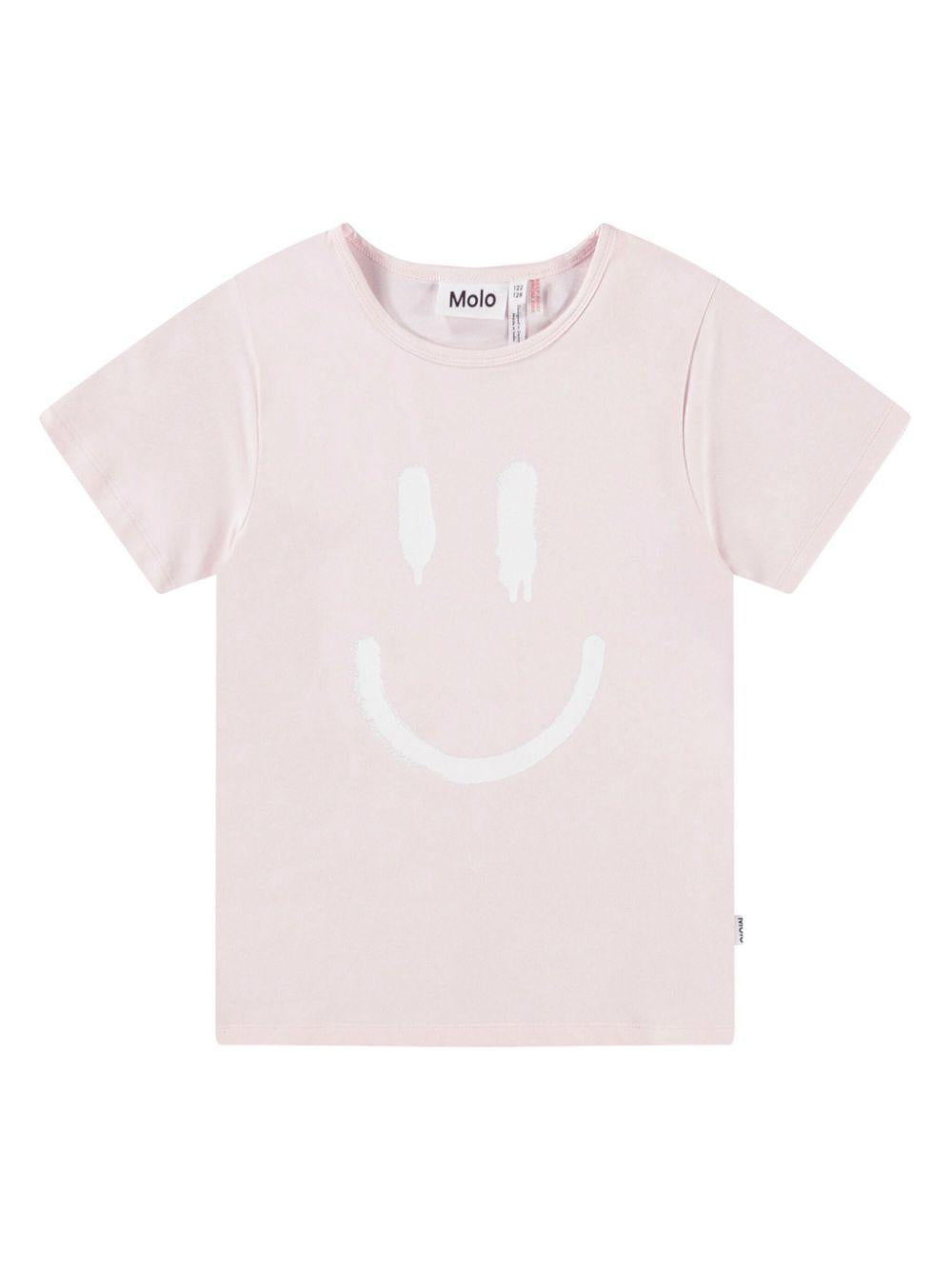 Pigiama per bambina Molo Luvis rosa con stampa smiley 6S25R401 5463 MOLO 