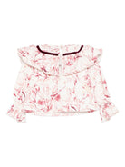 Camicia per neonata A'lapage rosa con stampa floreale AL27BNB AMARENA A'LAPAGE 
