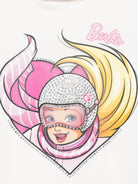 T-shirt per bambina Monnalisa x Barbie bianca con motivo a cuore 19D646 4006 0001 MONNALISA 