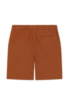 Shorts per bambino Dolce & Gabbana Kids marroni con vita elasticizzata L43Q58 LT372 A0405 DOLCE & GABBANA KIDS 