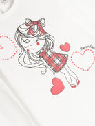 T-shirt bianca per neonata con stampa grafica con cuore Monnalisa 31D624 4203 0001 MONNALISA 