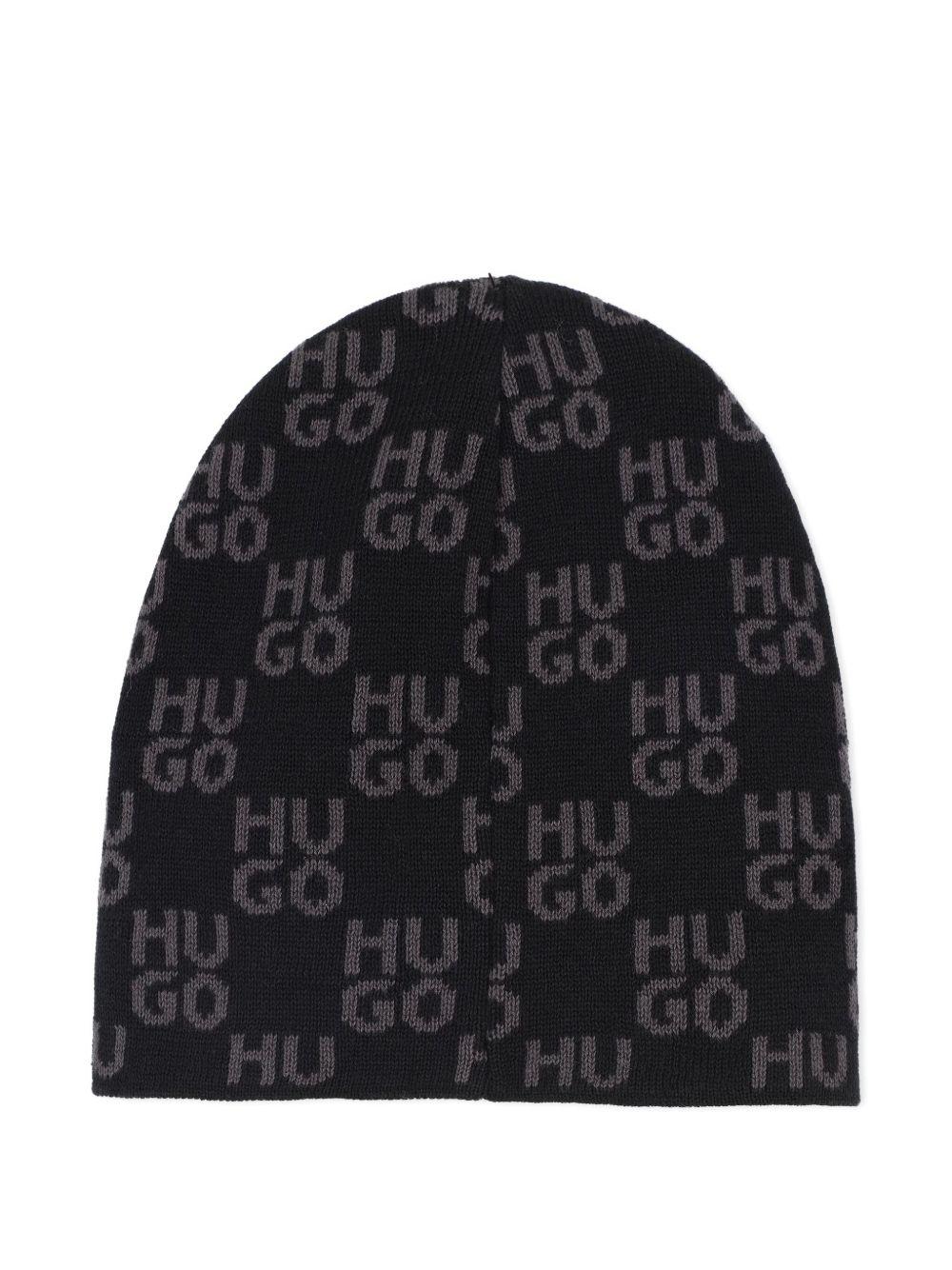Berretto per bambino Hugo Kids multicolore con logo a intarsio G00550 09B Hugo 