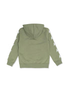 Felpa con stampa e cappuccio per bambino Golden Goose Kids verde con tasca frontale P01770P001727 35916 GOLDEN GOOSE KIDS 