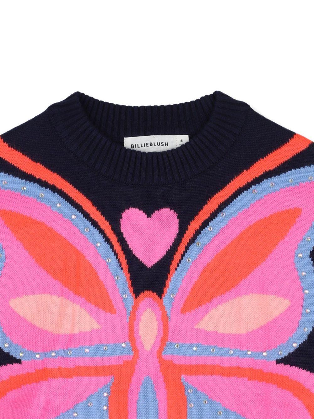 Maglione per bambina Billieblush blu con motivo farfalla U21368 85T BILLIEBLUSH 