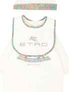 Tutina per neonati ETRO Kids bianca con motivo Pegaso GXB560 Z3186 101MC ETRO KIDS 