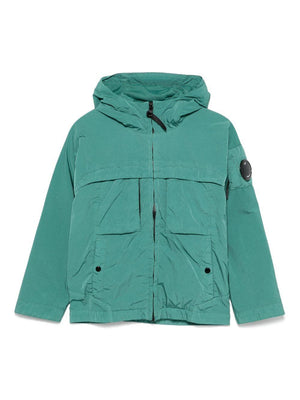 CP Company Green Hooded Jacket for Kids