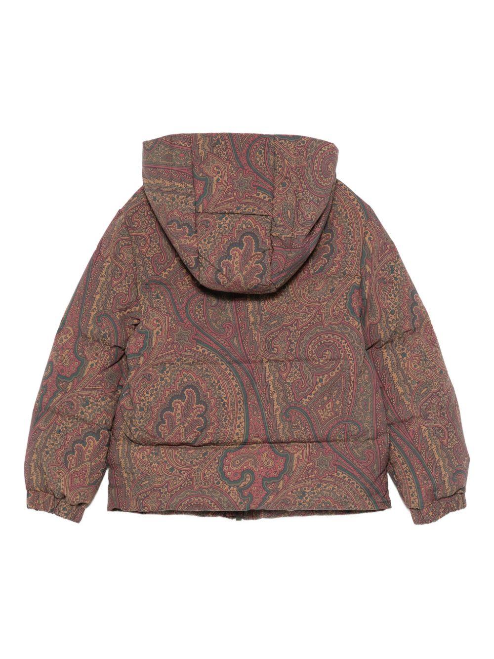 Giubbino per bambina Etro Kids marrone con stampa Paisley GX2P67 N0378 320MC ETRO KIDS 