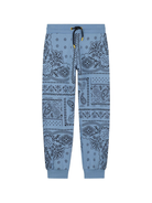 Pantaloni per bambino Marc Jacobs Kids x Disney Mickey Mouse blu con stampa paisley W60651 822 THE MARC JACOBS KIDS 