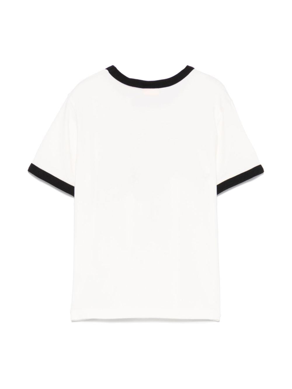 T-shirt Ringer per bambina Off-White Kids bianco con scollo rotondo OGAA01AS25JER001 0110 OFF WHITE KIDS 