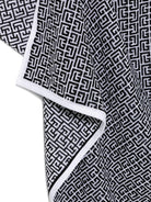 Telo mare per bambini Balmain Kids bianco e nero con stampa geometrica all-over BYCP40 Z2228 100NE BALMAIN KIDS 