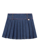 Gonna per bambina Billieblush denim con logo ricamato a contrasto U21322 Z10 BILLIEBLUSH 