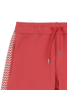 Shorts per bambino Lanvin Enfant rosso con coulisse e logo N30378 998 LANVIN 