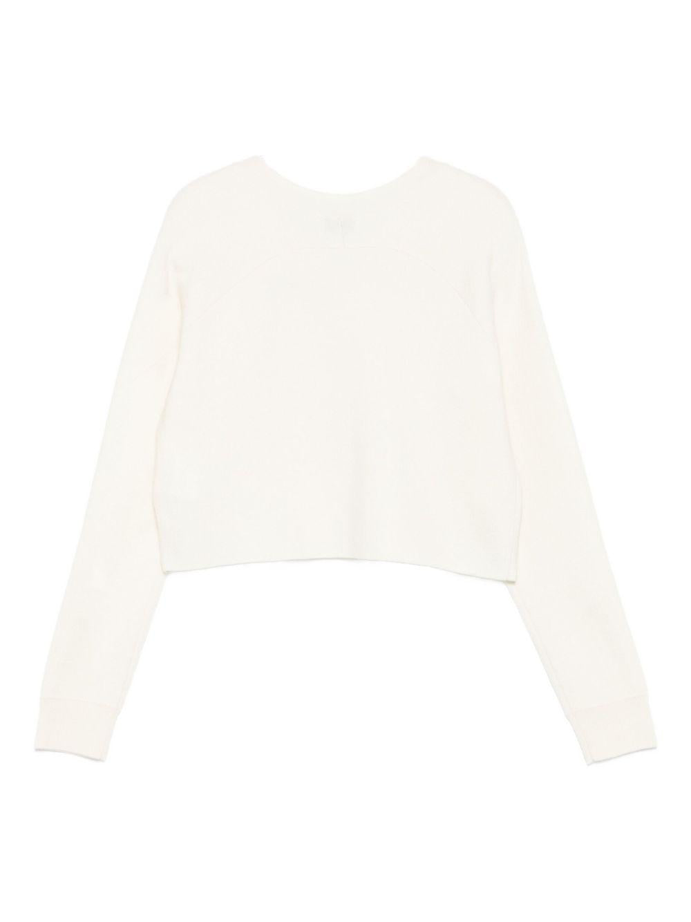 Maglione per bambina Pinko Kids bianco con logo sul davanti KFMA012CFL084 B000 PINKO KIDS 