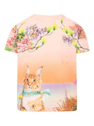 T-shirt per bambina Molo rosa con stampa grafica 2S25A211 3888 MOLO 