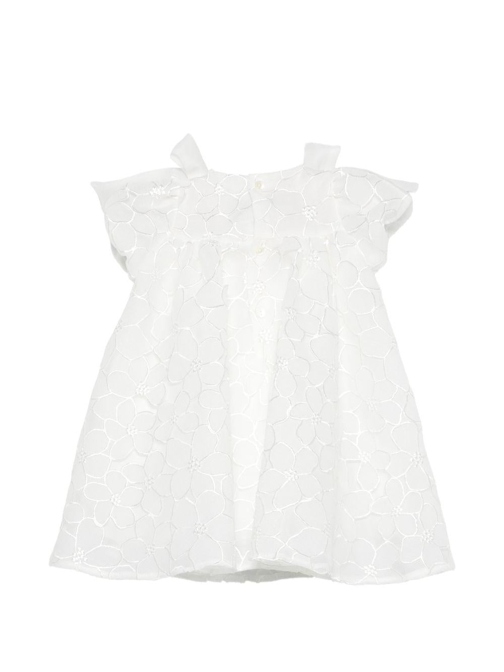 Abito per neonata La Stupenderia bianco con dettaglio fiocco 2CCAB68 X06 LA STUPENDERIA 