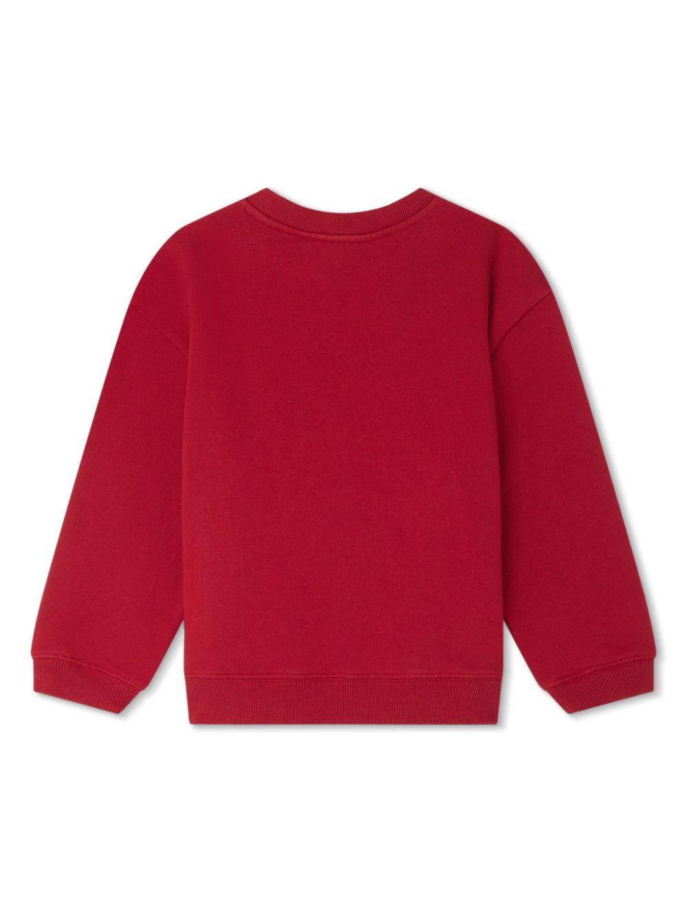 Felpa Tadda a maniche lunghe per bambino Bonpoint rosso con orlo dritto N04KSWK00001 151 BONPOINT 