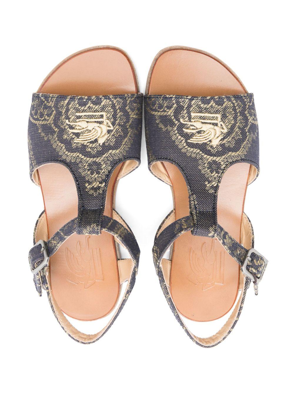 Sandali per bambina Etro Kids blu con chiusura alla caviglia con fibbia GW0A36 D0107 621GL ETRO KIDS 