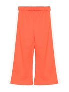 Pantaloni sportivi per bambina Mini Rodini Note rosso con dettaglio laterale a righe 2523011142 RED MINI RODINI 