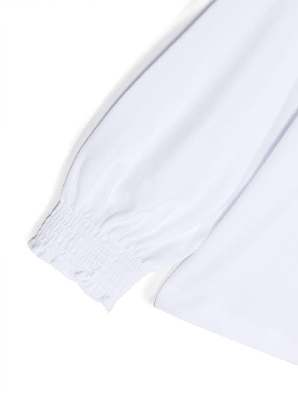 Blusa per bambina Douuod Kids bianco con ruches DT8A10 Z0761 100 DOUUOD 