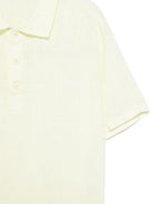 Polo leggera per bambino Il Gufo giallo lime in lino P25PC060L6006 515 IL GUFO 