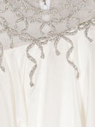 Abito con decorazione di cristalli MA FW24 G19 IVORY MAISON AVA 