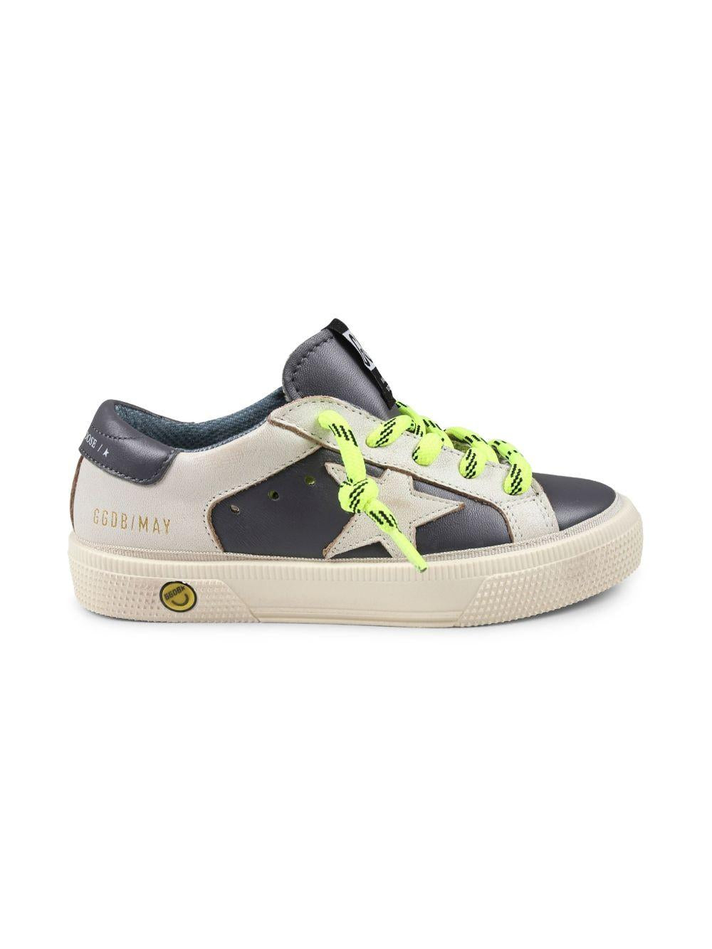 Sneakers per bambino Golden Goose Kids in pelle blu con chiusura con lacci F00715F006774 10357 GOLDEN GOOSE KIDS 