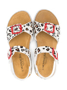 Sandali per bambina Monnalisa beige con stampa leopardata 8CE012 5720 0080 MONNALISA 