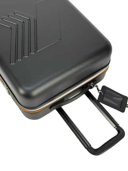 Trolley Eudoxie Logo per bambini K-Way Kids nero con guscio in policabornato K81372W USY K-WAY KIDS 