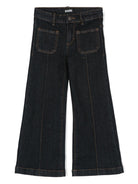 Jeans svasati Adina per bambina Molo blu con cuciture saldate 2W24I112 5380 MOLO 