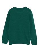Maglione Douglas per bambino MC2 Saint Barth verde con scritta jacquard "My dad is too cool" DOU0001 01606I MC2 ST. BARTH KIDS 