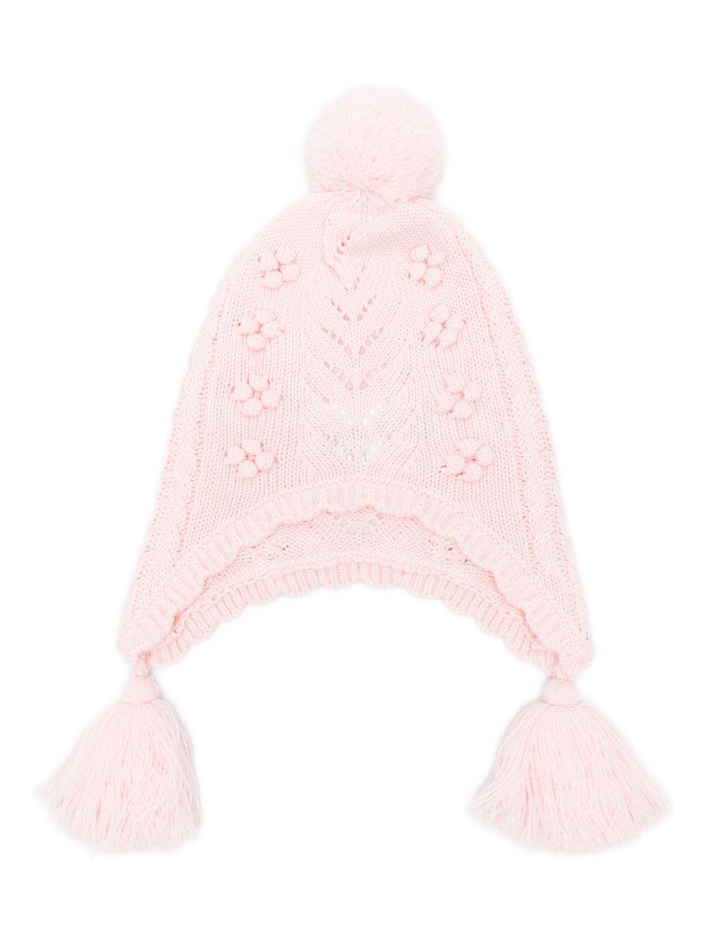 Cappello per neonata Louise Misha rosa con nappe FAC-W25-B0008 BLUSH LOUISE MISHA 