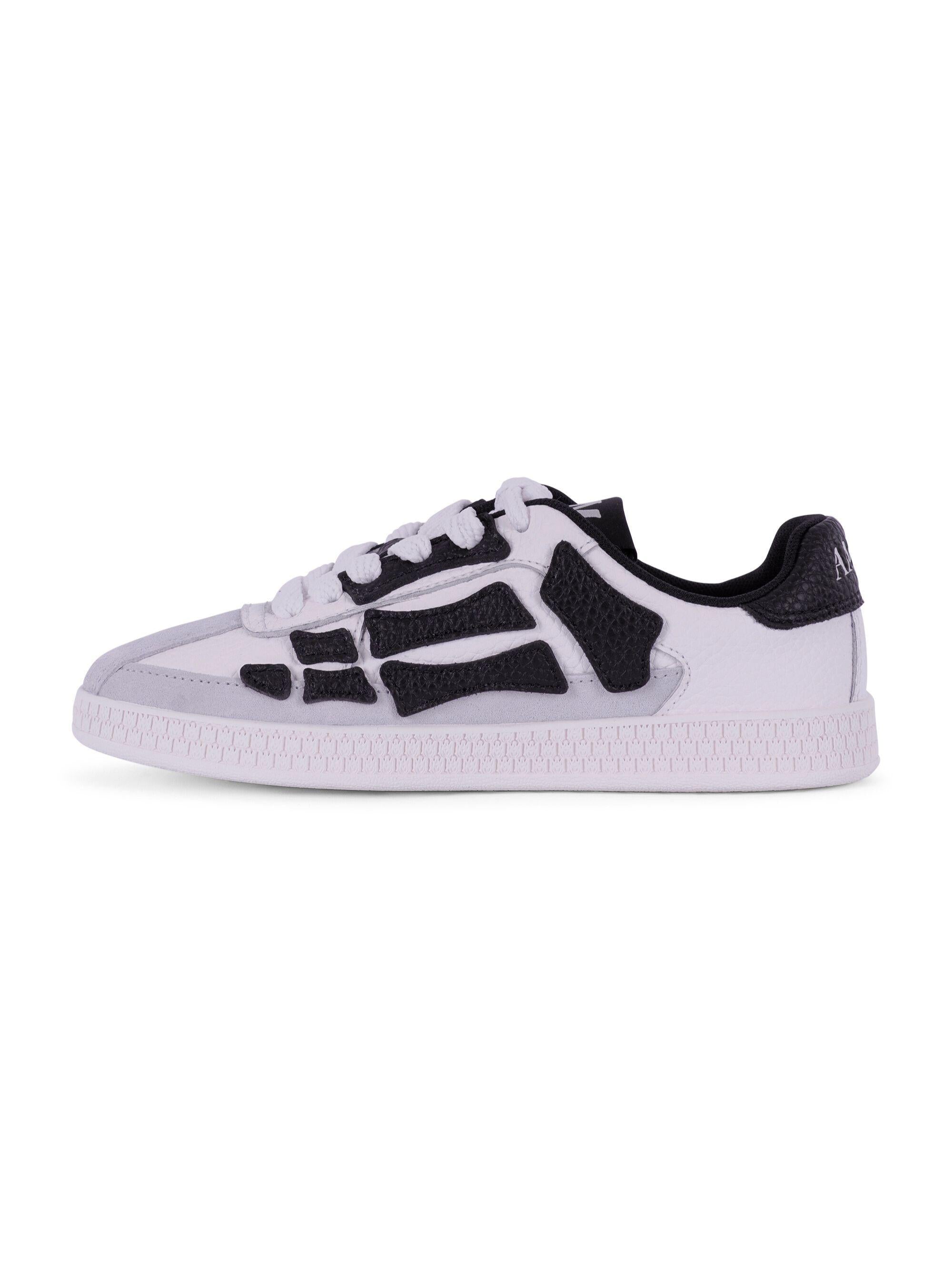 Sneakers Pacific Bones per bambino Amiri Kids bianche e nere con suola in rilievo ACSNSN1006 001 AMIRI 
