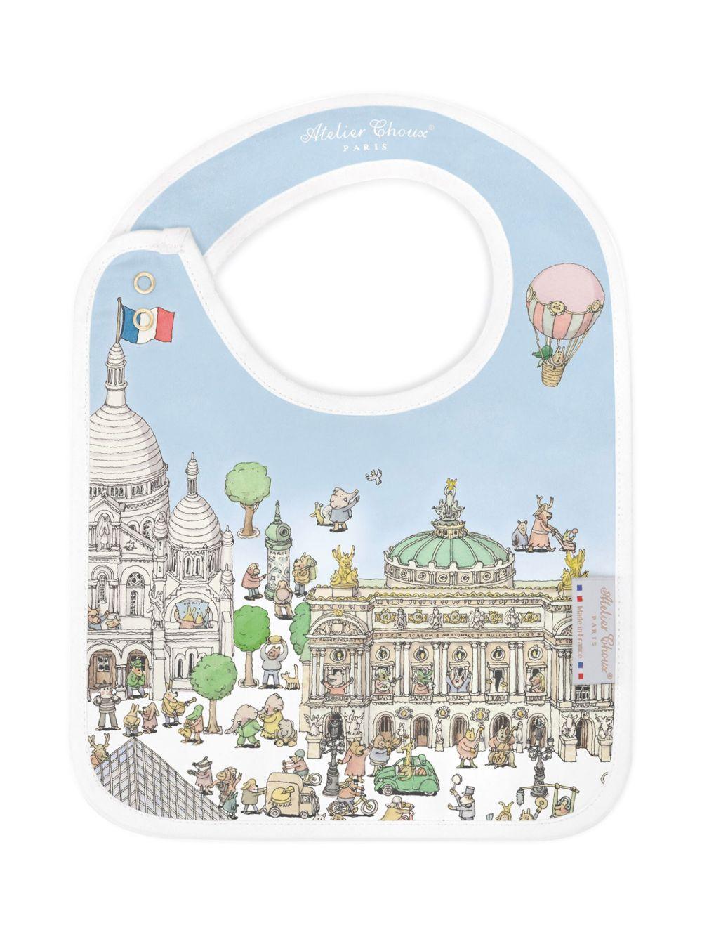 Bavaglino per neonati Atelier Choux multicolore con stampa Paris BI-CS-PAR I-U ATELIER CHOUX PARIS 