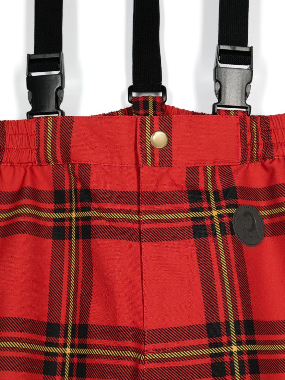 Pantaloni per bambina Mini Rodini Edelweiss rosso con motivo a quadri tartan 1100015142 RED MINI RODINI 